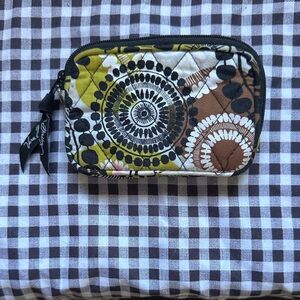 Vera Bradley Quilted Wallet in Green, Brown, and Black